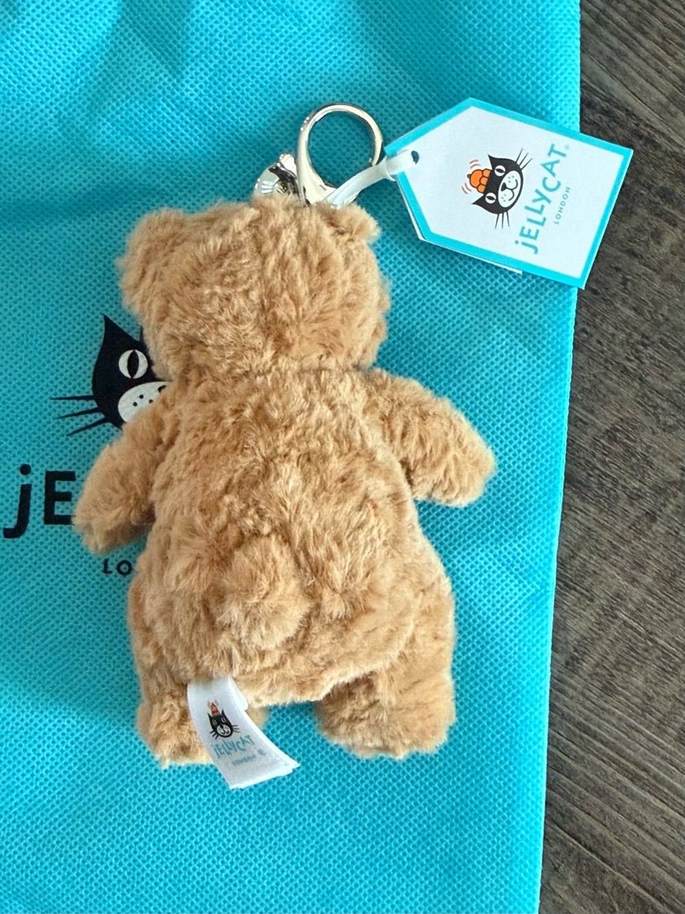 Jellycat Bartholomew Bear Bag Charm Authentic New With Tag - Picture 5 of 8